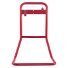 Front view of a red frame structure part of the ultrafire double red fire extinguisher stand