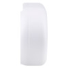 Side profile of a white, rounded rectangular electronic device with a smooth surface and no visible markings, likely a sensor or alarm casing.