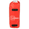 lithco electric vehicle blanket packed inside a red bag standing upright with black handles
