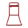 a front shot of a double red metal fire extinguisher stand with a CO2 lug bracket and J-bracket