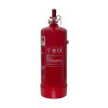 Side view of an ultrafire 6ltr foam fire extinguisher showing the label and metal top mechanisms