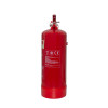 Side view of ultrafire 9ltr foam fire extinguisher showing the red cylinder and valve assembly at the top