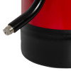 Close-up of the lance nozzle attached to the ultrafire lithco lb6 lithium ion fire extinguisher showing the metal tip and black hose