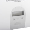 Closeup display of the ultrafire 10yr digital carbon monoxide alarm showing the screen and indicator lights