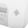 Closeup of the sounder on the ultrafire 10yr digital carbon monoxide alarm showing speaker holes and part of the display panel