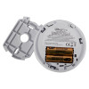 ultrafire radio interlinked battery powered heat alarm with back plate removed showing two batteries inside