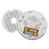 ultrafire radio interlinked battery optical smoke alarm showing back plate removed with two batteries visible inside