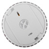 Back view of the ultrafire radio interlinked battery optical smoke alarm showing mounting and battery compartment details