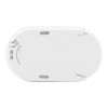 Back view of a sealed 10 year carbon monoxide detector showing the straight mounting plate
