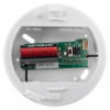 ultrafire radio interlinked 10yr battery heat alarm showing the inside base with circuit board and battery
