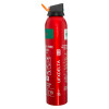 Side view of ultrafire lithium battery fire extinguisher 500ml showing red cylinder with instructions and black top