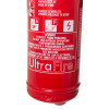 a close up of the UltraFire brand on a 2 litre water mist extinguisher