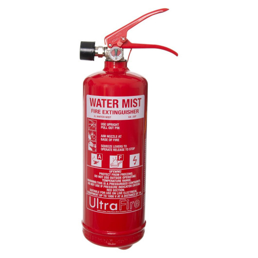 a front image of the 2ltr water mist fire extinguisher from UltraFire
