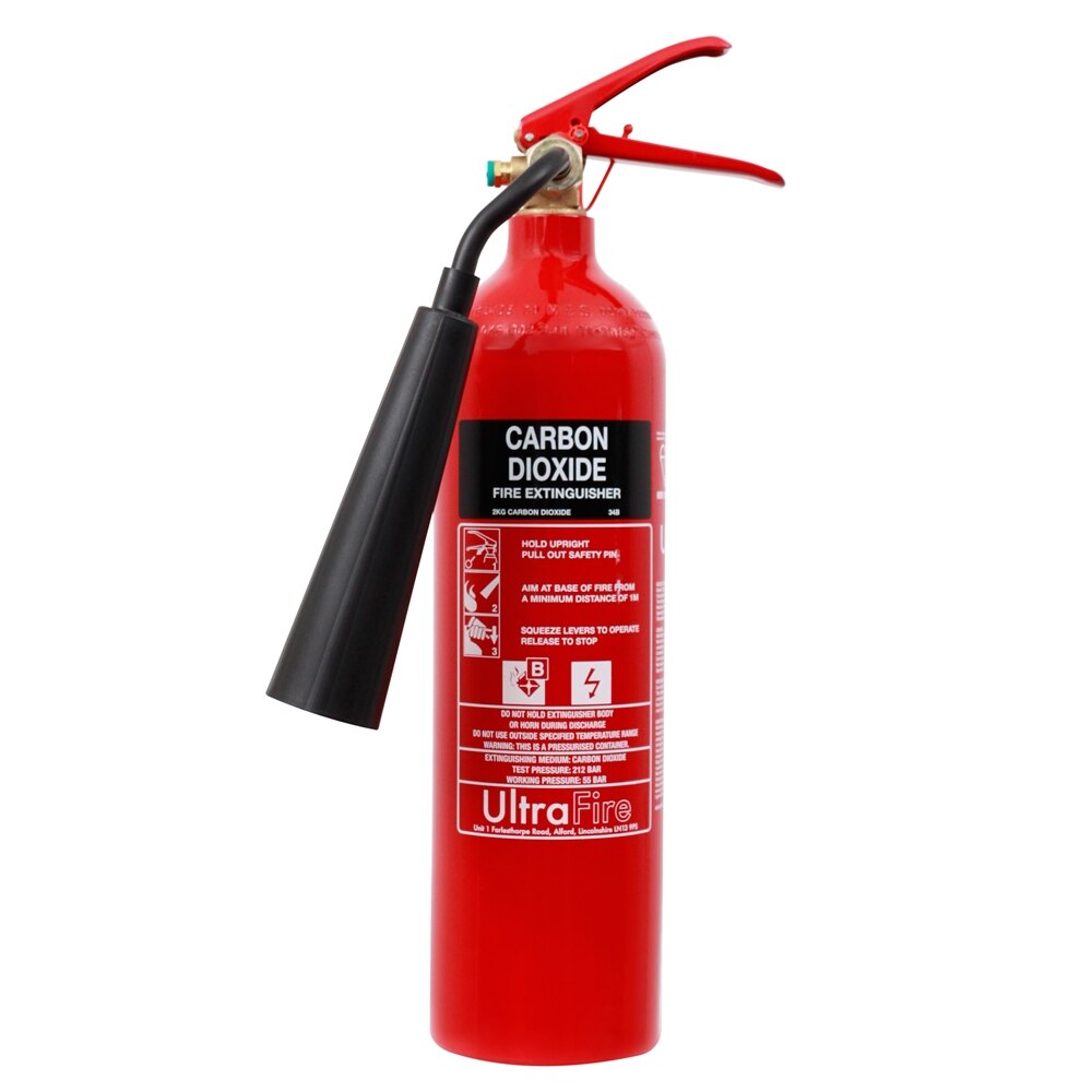2x 2kg co2 Fire Extinguisher Carbon Dioxide Löscher Fire Class B carbonic acid 