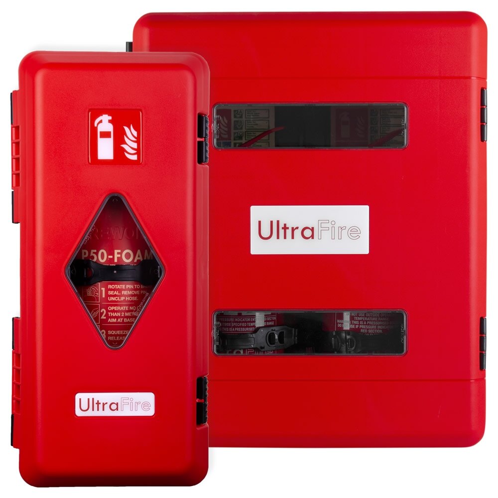 UltraFire Single & Double Weatherproof Fire Extinguisher Cabinets