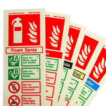 Image of the <span>UltraFire</span> Extinguisher ID Signs